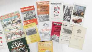 Various race meeting programmes and car related books, including The Silverstone Saturday April... - 4