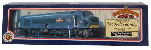 A Bachmann Branchline OO gauge Class 46 peak diesel locomotive, 46045, BR blue with yellow ends,...