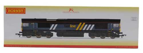 A Hornby OO gauge Class 66 diesel locomotive, 66301, Fastline Freight livery, R30167.