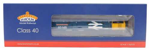 A Bachmann Branchline Class 40 diesel locomotive East Lancashire Railway, 40145, BR blue livery...