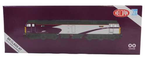 A Heljan OO gauge Class 47 diesel locomotive, 47817, Porterbrook purple and white, 4767, Key...
