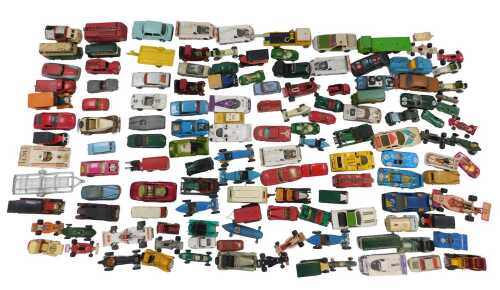 Various diecast, playworn, including Dinky Toys Hudson Sedan, Dinky Toys fire engine, Dinky Toys...