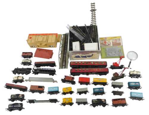 Hornby Dublo model railway carriages, track, accessories, etc. (a quantity)