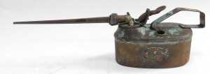 Various oil cans, including plastic Shell one quart oil cup, a Lister oil can, Kay's Lubricating... - 5
