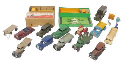 Various diecast vehicles, playworn, to include a Dinky Supertoys No. 512 Guy flat bed truck, a...