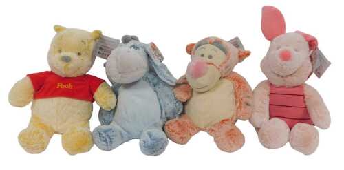 A set of Disney Winnie the Pooh soft toys, produced by White House Leisure Limited, Winnie the...
