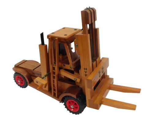 V - A hand built wooden Hyster Fork Lift, made from plans from Blizzard's Wonderful Wooden Toys....