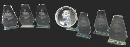 Motorsport trophies, including the Dunlop TVR Challenge 2012. (a quantity)