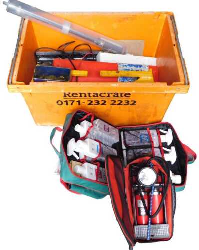 Various automotive related items, including Halfords Professional torque wrench, warning...