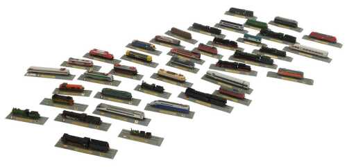 Del Prado Locomotives of the World N gauge static models, including SNCF 242A1, Talgo 352,...
