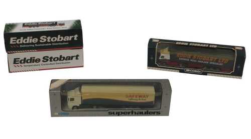 Atlas Editions and Corgi boxed diecast, including Eddie Stobart Scania top line curtain sider...