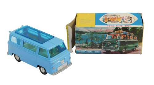A Salco Ford mini bus, with super smooth friction motor, boxed.