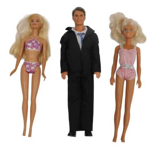 Barbie, including Palm Beach Barbie, Surf City Ken, and another, boxed and unboxed. (3)