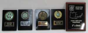 Various motor racing trophies and plaques, including the Masters Historic Racing 1st Place Top... - 3