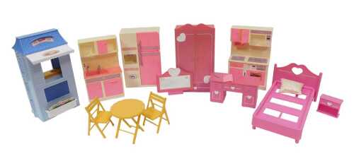 Barbie and other Barbie accessories, including an Ever Sparkle bedroom suite, a Gold Lock Toys...