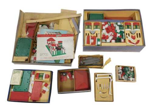 Various Bayko building sets, including Set OX conversion set, Bayko Building Set O, etc. (a...