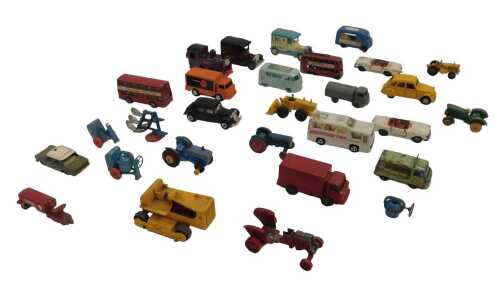 Corgi and Matchbox diecast, including Matchbox Ford tractor, Corgi Juniors Leyland Terrier,...