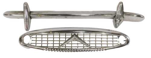 A Daimler SP250 chrome front grill and bumper. (2)