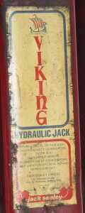Jack Sealey Viking hydraulic two tonne trolley jack, contained in wooden box. - 2