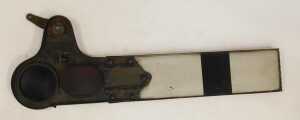 A British quadrant home signal, complete with green and red glasses, purportedly the home up... - 4