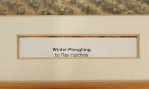 Ray Hutchins prints, comprising Autumn Threshing, Summer Reaping, and Winter Ploughing, framed,... - 9