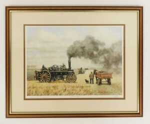 Robin Wheeldon. Artist signed prints, including Steam Ploughing, 678/750, Harvesting, artist... - 7