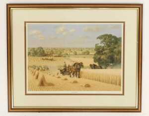 Robin Wheeldon. Artist signed prints, including Steam Ploughing, 678/750, Harvesting, artist... - 12
