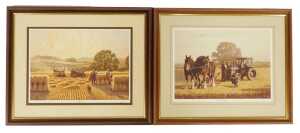 Robin Wheeldon, artist signed prints, comprising New Technology, 193/250, and Stooking, 66/250,...