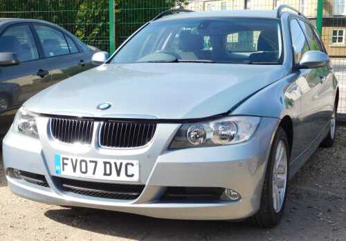 A BMW 320i Estate, Registration FV07 DVC, 2007, green, 1995cc, petrol, manual, 72,082 recorded...
