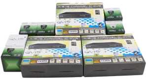A Qvis security system, comprising three 4/8/16 channel D1 DVRs, and six dome cameras, all boxed....