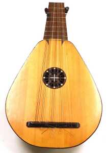 A late 20thC lute, by Lancelot H Clarke, Morpeth, 1990, with fifteen strings. - 2