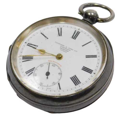 An early 20thC gentleman's silver cased pocket watch, by Fattorini & Sons Limited, West Gate,...