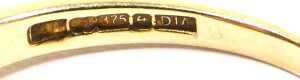 A 9ct gold sapphire and diamond seven stone ring, in a claw setting, size N&frac12;, 1.7g all in. - 3