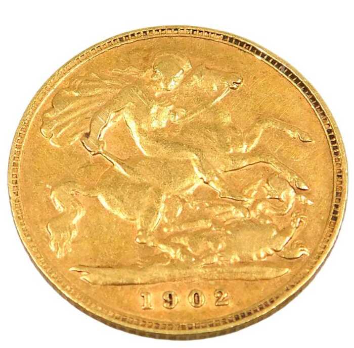 An Edward VII gold half sovereign 1902, 4.0g.