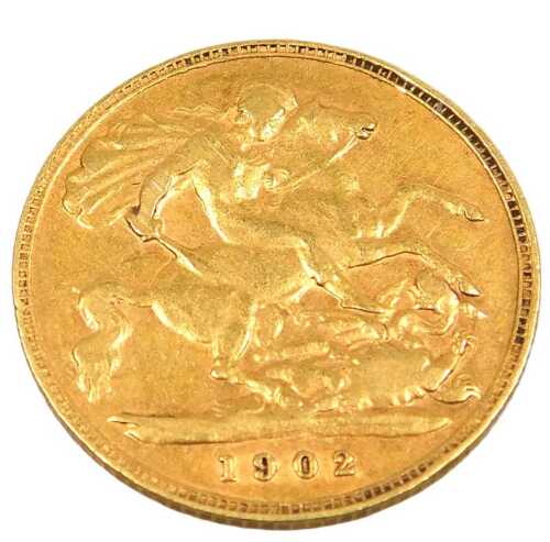 An Edward VII gold half sovereign 1902, 4.0g.
