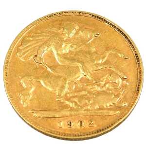 An Edward VII gold half sovereign 1902, 4.0g.