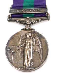 A Queen Elizabeth II British General Service medal, with Malaya clasp, named to CFN A Douglass,... - 3