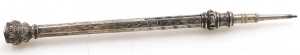 Three 19thC and later silver plated propelling pencils. - 3