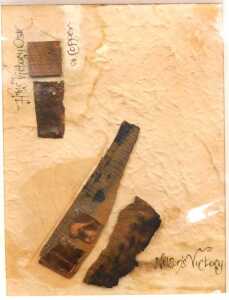 Caroline Richmond (early 21stC). Nelson's Victory, collage of copper and wood from HMS Victory,...