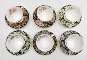 A Royal Albert porcelain Provincial Flowers pattern porcelain part tea service, comprising six... - 2