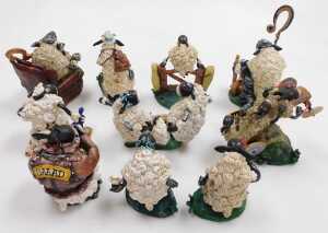 A collection of Inesco Philip Stuttard sheep figures, comprising The New Hare Stile, Spring Lamb,... - 3