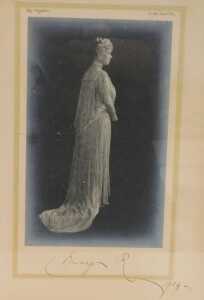 A signed photograph of Queen Mary, by the photographer May Wrightson, 41 New Bond Street, dated... - 2