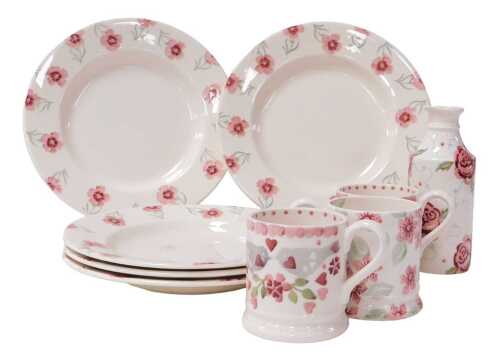 A group of Emma Bridgewater pottery, including two Lovebirds pattern mugs, Cherry Blossom...