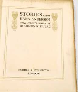 Andersen (Hans). Stories From, with illustrations by Edmund Dulac, vellum bound, edition deluxe,... - 3
