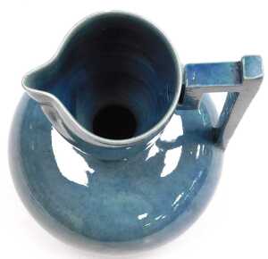 A late 19thC Samuel Lear Arts and Crafts Japanese style pitcher, designed by Christopher Dresser,... - 3