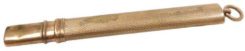 A 9ct gold pencil holder, with engine turned decoration, gold weight 5.5g.