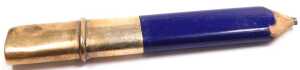 A 9ct gold pencil holder, with engine turned decoration, gold weight 5.5g. - 2