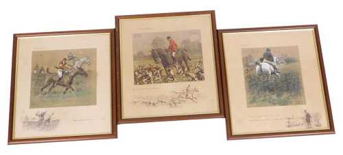 Charles "Snaffles" Johnson Payne (English 1884-1967). Tunnage, Soldiers, The Huntsman, signed...