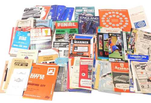 Assorted football programmes, 1960s onwards, including Arsenal, Manchester United, Coventry City,...