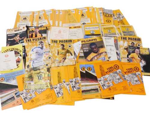 Boston United football programmes, 1960s onwards. (a quantity)